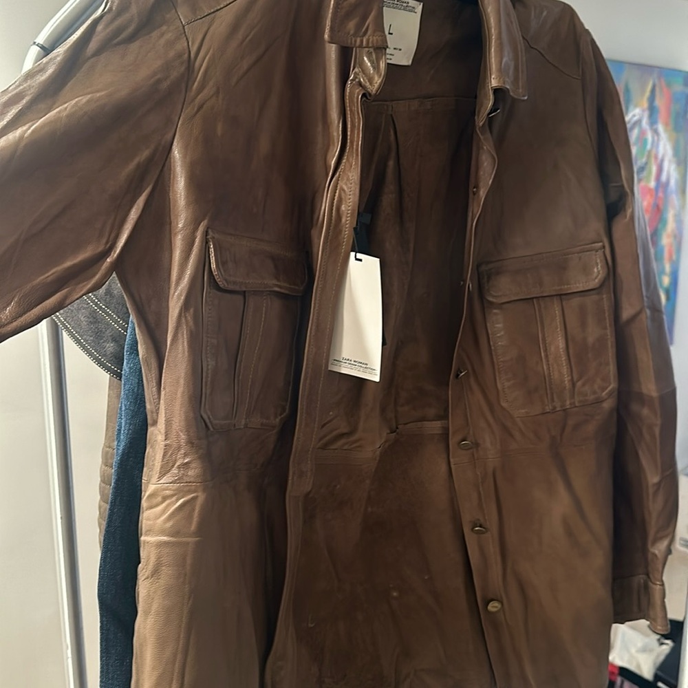 Zara leather top, with tags